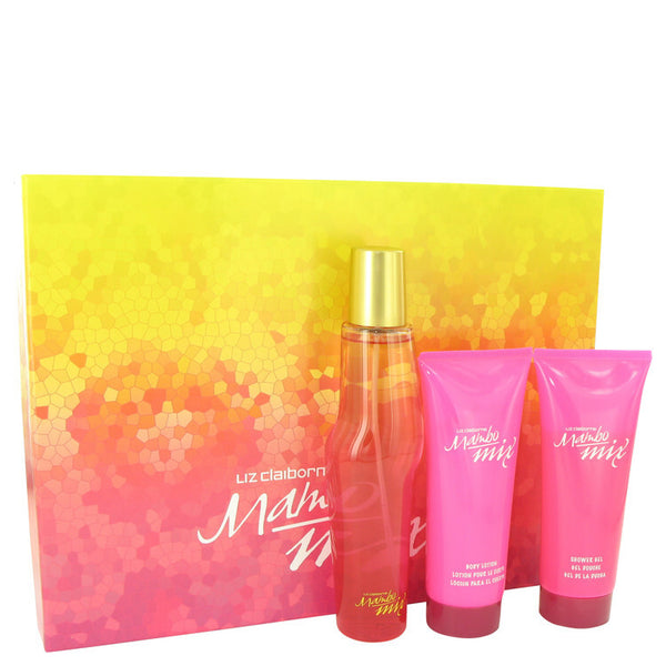 Mambo Mix by Liz Claiborne Gift Set -- 3.4 oz Eau De Parfum Spray + 3.4 oz Body Lotion + 3.4 oz Shower Gel (Women)