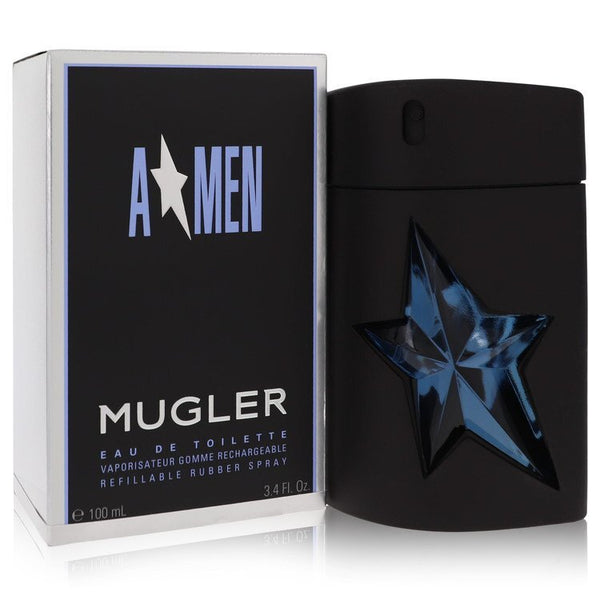 Angel by Thierry Mugler Eau De Toilette Spray Refillable (Rubber) 3.4 oz (Men)