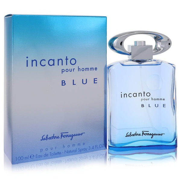 Incanto Blue by Salvatore Ferragamo Eau De Toilette Spray 3.4 oz (Men)