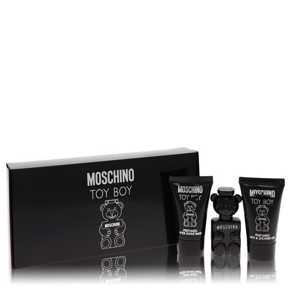Moschino Toy Boy by Moschino Gift Set -- .17 oz Mini EDP + .8 oz Shower Gel + .8 oz After Shave Balm (Men)