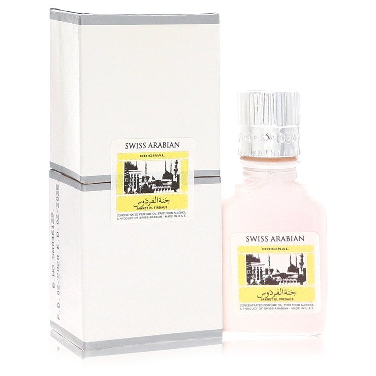 Jannet El Firdaus by Swiss Arabian Concentrated Perfume Oil Free From Alcohol (Unisex White Attar) .30 oz (Men)