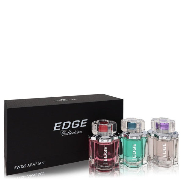 Edge Intense by Swiss Arabian Gift Set -- Edge 3.4 oz Eau De Parfum Spray for Women + Edge Intense 3.4 oz Eau De Parfum Spray for Women + Edge Intense 3.4 oz Eau De Toilette Spray for Men (Women)