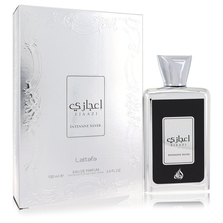 Lattafa Ejaazi Intensive Silver by Lattafa Eau De Parfum Spray (Unisex) 3.4 oz (Women)